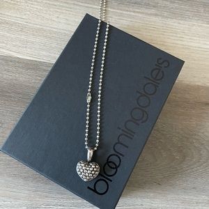 Lagos caviar heart necklace